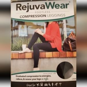 Womens RejuvaWear Footless Compression Leggings NEW-black Small 15/20compression